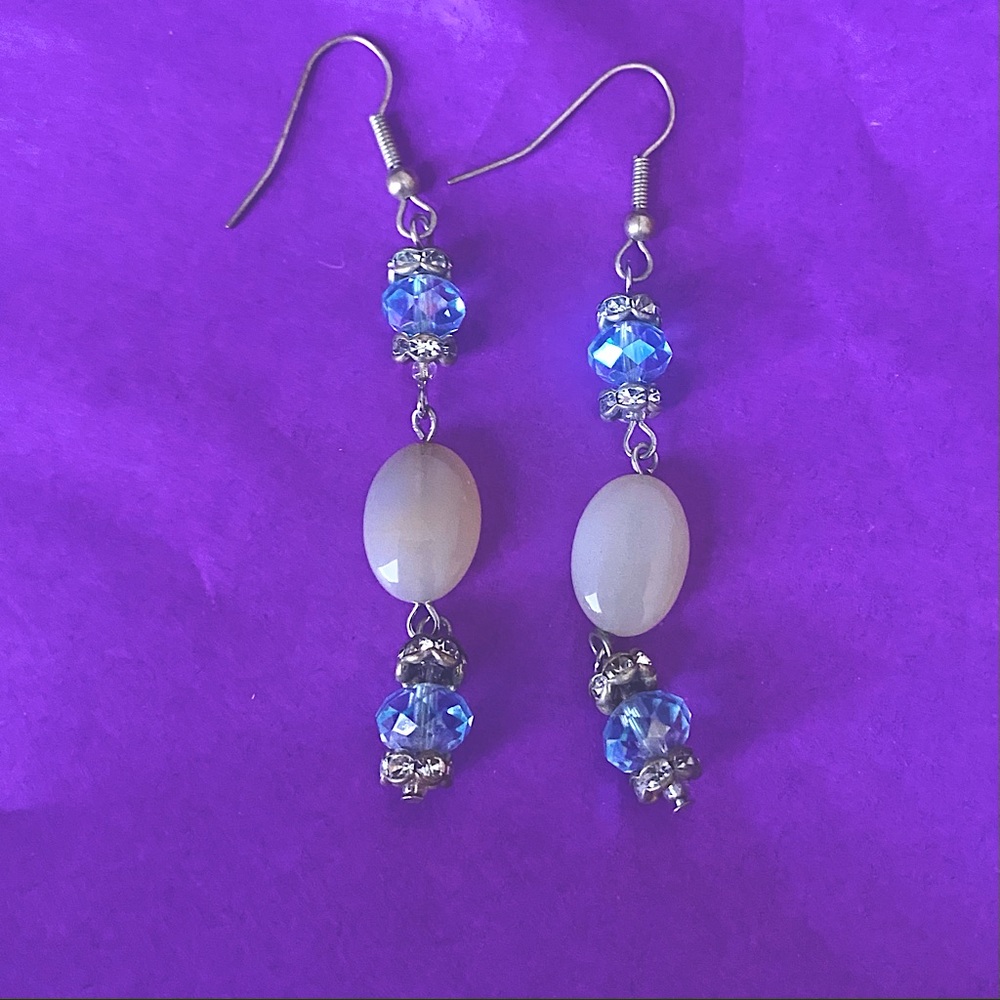 BLUE & WHITE EARRINGS